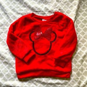 Red Minnie Mouse Disney Toddler Girl Sweater 3T